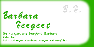 barbara hergert business card